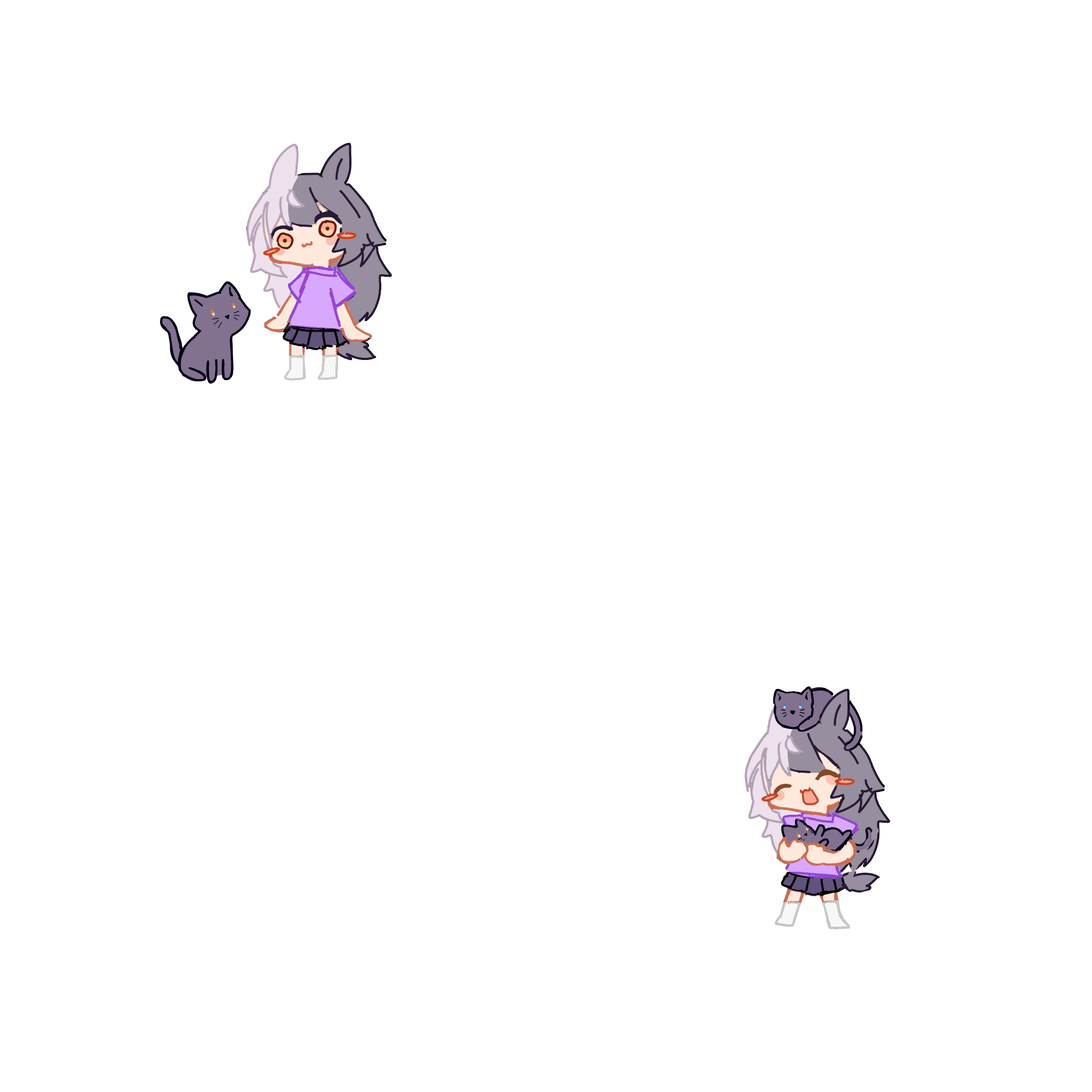 illustration of Novella pointing touching her face with her index finger by SleepyYua